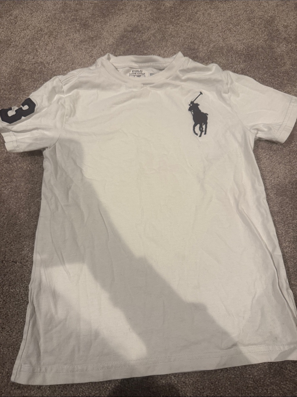 Polo by Ralph Lauren White Short Sleeve Tee with Navy Pony